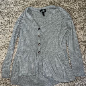 Button down waffle shirt